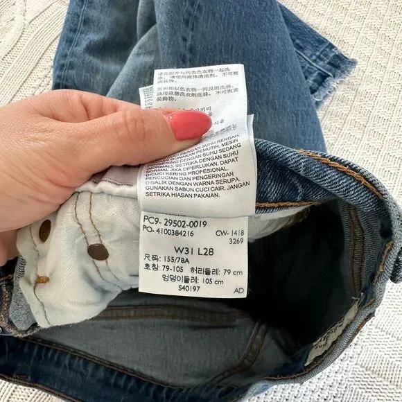 Levi’s 501 Straight Skinny Leg Jeans Size 31 - Picture 9 of 11